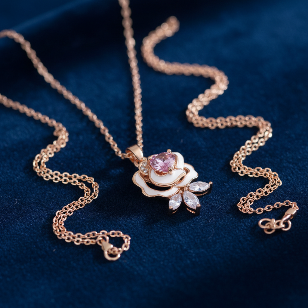 🌸 قلادة أنثوية أنيقة تناسب كل الإطلالات